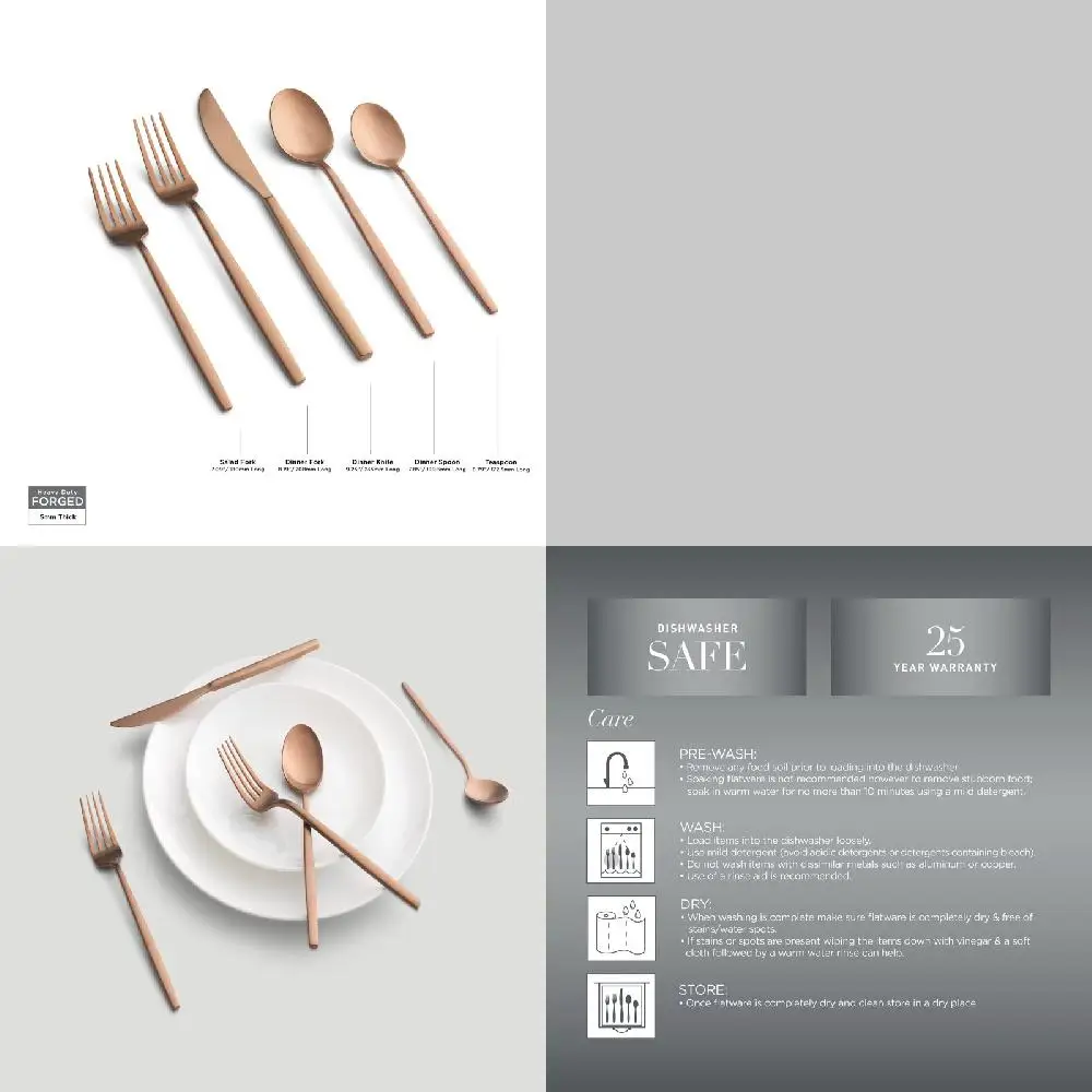 . Fantastic Luxurious 18/0 Copper Satin Stainless Steel 20pc Flatware Dinnerware Service Set for 4 People
. Fantastic Luxurious 18/0 Copper Satin Stainless Steel 20pc Flatware Dinnerware Service Set for 4 People