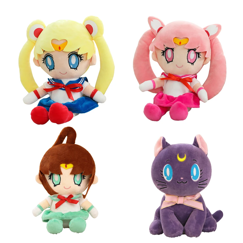 Моряки Луна чибисша Kaiou Michiru Luna Cat японская кавайная Аниме кукла плюшевые игрушки |
