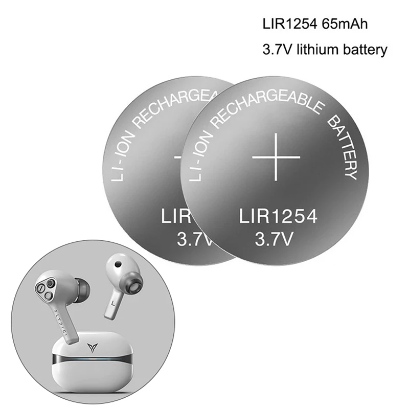 1Pc 3.7V LIR1254 Rechargeable Lithium Battery Button Cell Battery For TWS Wireless Headphone Bluetooth
1Pc 3.7V LIR1254 Rechargeable Lithium Battery Button Cell Battery For TWS Wireless Headphone Bluetooth
