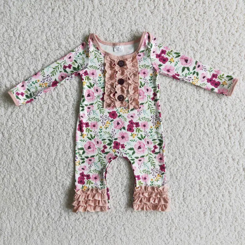 floral printed button ruffle design long sleeve autumn winter girls jumpsuits 100% cotton fashion baby clothing wholesale
floral printed button ruffle design long sleeve autumn winter girls jumpsuits 100% cotton fashion baby clothing wholesale