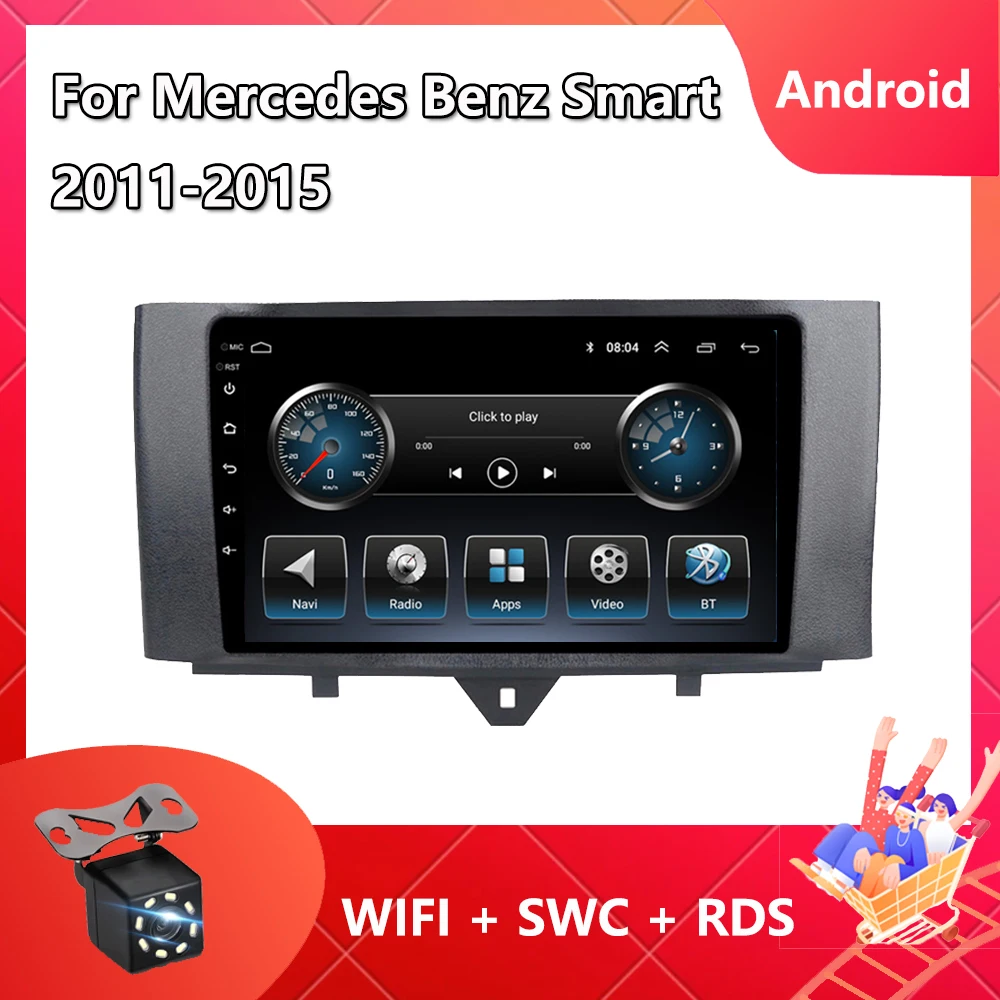 Автомагнитола 2 din для Mercedes Benz Smart 2011-2015 Android 10, навигация GPS 1024*600 HD сенсорный экран Bluetooth WIFI RDS OBDII SWC
Автомагнитола 2 din для Mercedes Benz Smart 2011-2015 Android 10, навигация GPS 1024*600 HD сенсорный экран Bluetooth WIFI RDS OBDII SWC