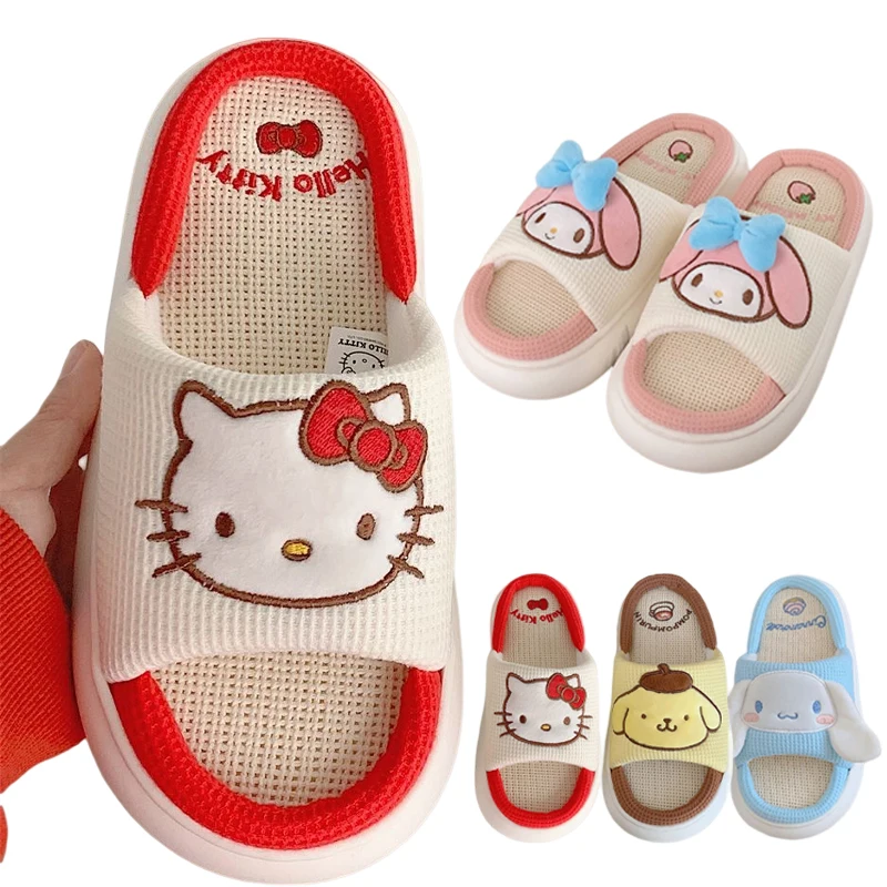 Kawaii Sanrio Hello Kitty Slippers My Melody Cinnamoroll Cute Home Indoor Shoes Soft Thick Bottom Non-slip Garden Beach Sandals
Kawaii Sanrio Hello Kitty Slippers My Melody Cinnamoroll Cute Home Indoor Shoes Soft Thick Bottom Non-slip Garden Beach Sandals