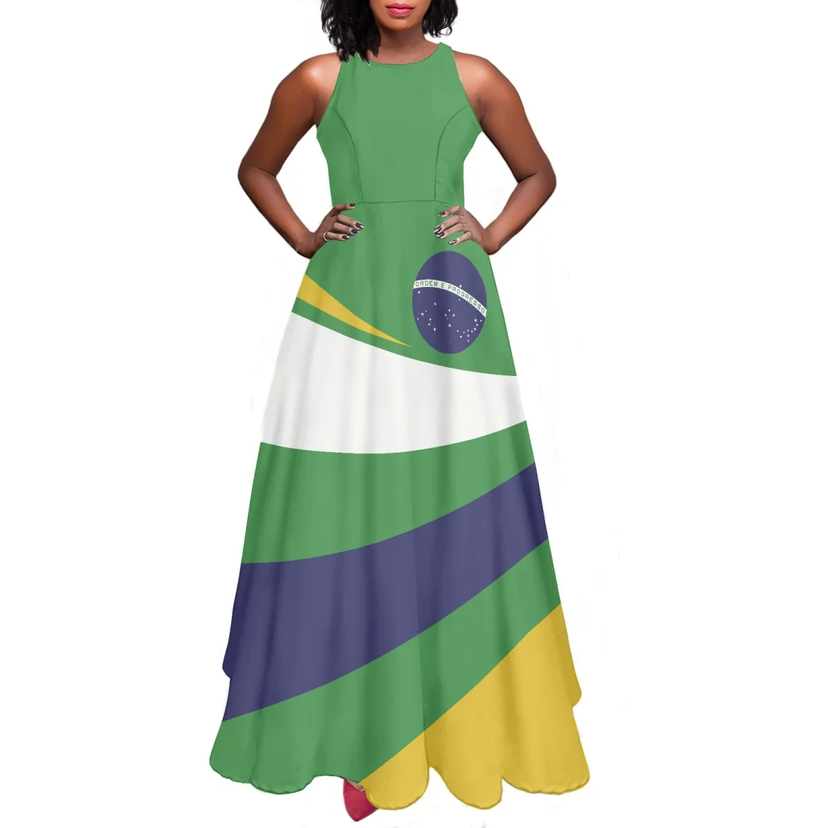 Doginthehole Flag of Brazil Printed Ladies Long Dress High Waist Women Sleeveless Dresses Elegant Style Girls Swing Dress 2022
Doginthehole Flag of Brazil Printed Ladies Long Dress High Waist Women Sleeveless Dresses Elegant Style Girls Swing Dress 2022