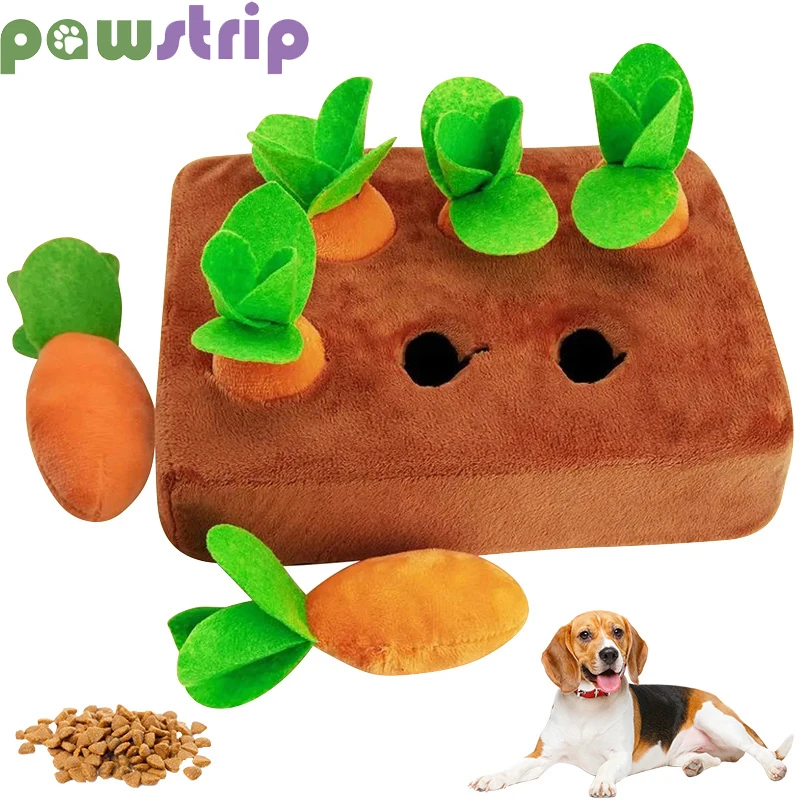 

Dog Carrot Plush Toy Bite Resistant Pet Tooth Cleaning Chew Toys Puzzle Puppy Sniff Training Interactive Toys Pet Supplies