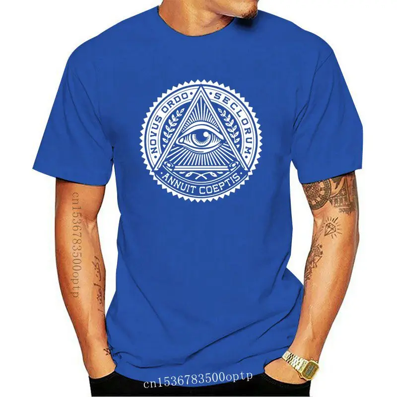 Camiseta de algodón para hombre, camisa de manga corta con diseño geométrico de ojo que todo lo ve, envío directo, nueva
Camiseta de algodón para hombre, camisa de manga corta con diseño geométrico de ojo que todo lo ve, envío directo, nueva