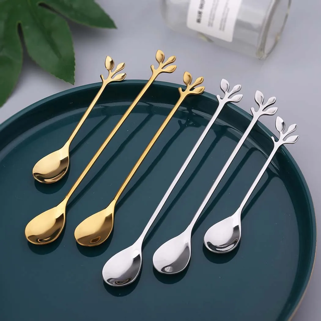 Leaf Metal Coffee Spoon And Fork Stirring Spoon Fruit Fork Dessert Ice Cream Scoop Fork Teaspoon Kitchen Accessories
Leaf Metal Coffee Spoon And Fork Stirring Spoon Fruit Fork Dessert Ice Cream Scoop Fork Teaspoon Kitchen Accessories