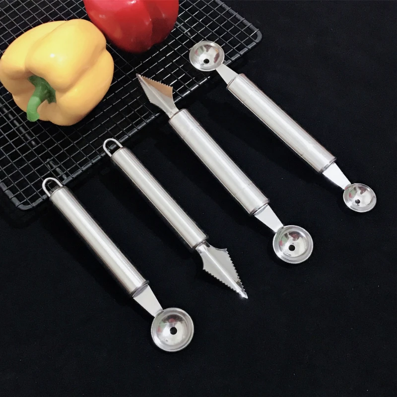 4pcs Set Stainless Steel Fruit Melon Ice Cream Ball Carving Scoop Multi-purpose Creative Vegetables Carving Knife Kitchen Tools
4pcs Set Stainless Steel Fruit Melon Ice Cream Ball Carving Scoop Multi-purpose Creative Vegetables Carving Knife Kitchen Tools