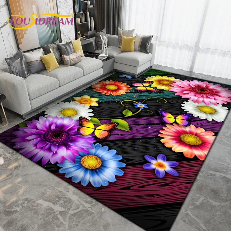 Colorful Butterfly Flower Sunflower Area Rug,Carpest Rugs for Living Room Bedroom Decoration,Kitchen Bathroom Non-slip Floor Mat
Colorful Butterfly Flower Sunflower Area Rug,Carpest Rugs for Living Room Bedroom Decoration,Kitchen Bathroom Non-slip Floor Mat