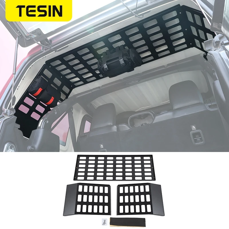 TESIN Car Trunk Expansion Storage Rack Cargo Luggage Shelf Aluminum alloy 4 Doors Accessories For Jeep Wrangler JL 2018-2022
TESIN Car Trunk Expansion Storage Rack Cargo Luggage Shelf Aluminum alloy 4 Doors Accessories For Jeep Wrangler JL 2018-2022