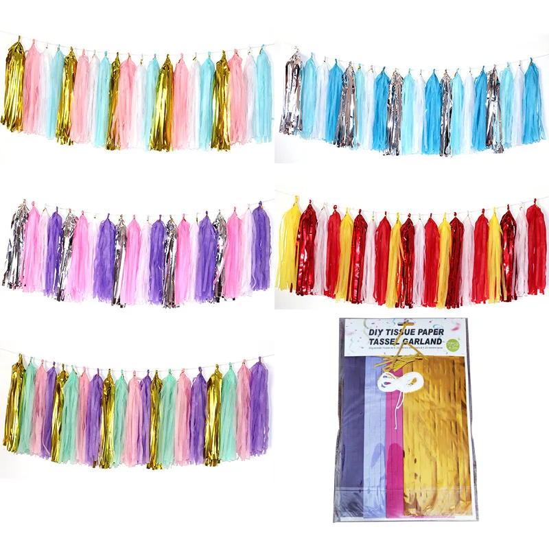 1set Mixed DIY Tissue Paper Tassel Garland for Wedding Kids Unicorn Birthday Party Decorations Baby Shower Favors Supplies
1set Mixed DIY Tissue Paper Tassel Garland for Wedding Kids Unicorn Birthday Party Decorations Baby Shower Favors Supplies