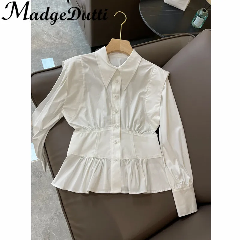 3.28 MadgeDutti Solid Fashion Lapel Long Sleeve Spliced Design Collect Waist Shirt Women
3.28 MadgeDutti Solid Fashion Lapel Long Sleeve Spliced Design Collect Waist Shirt Women