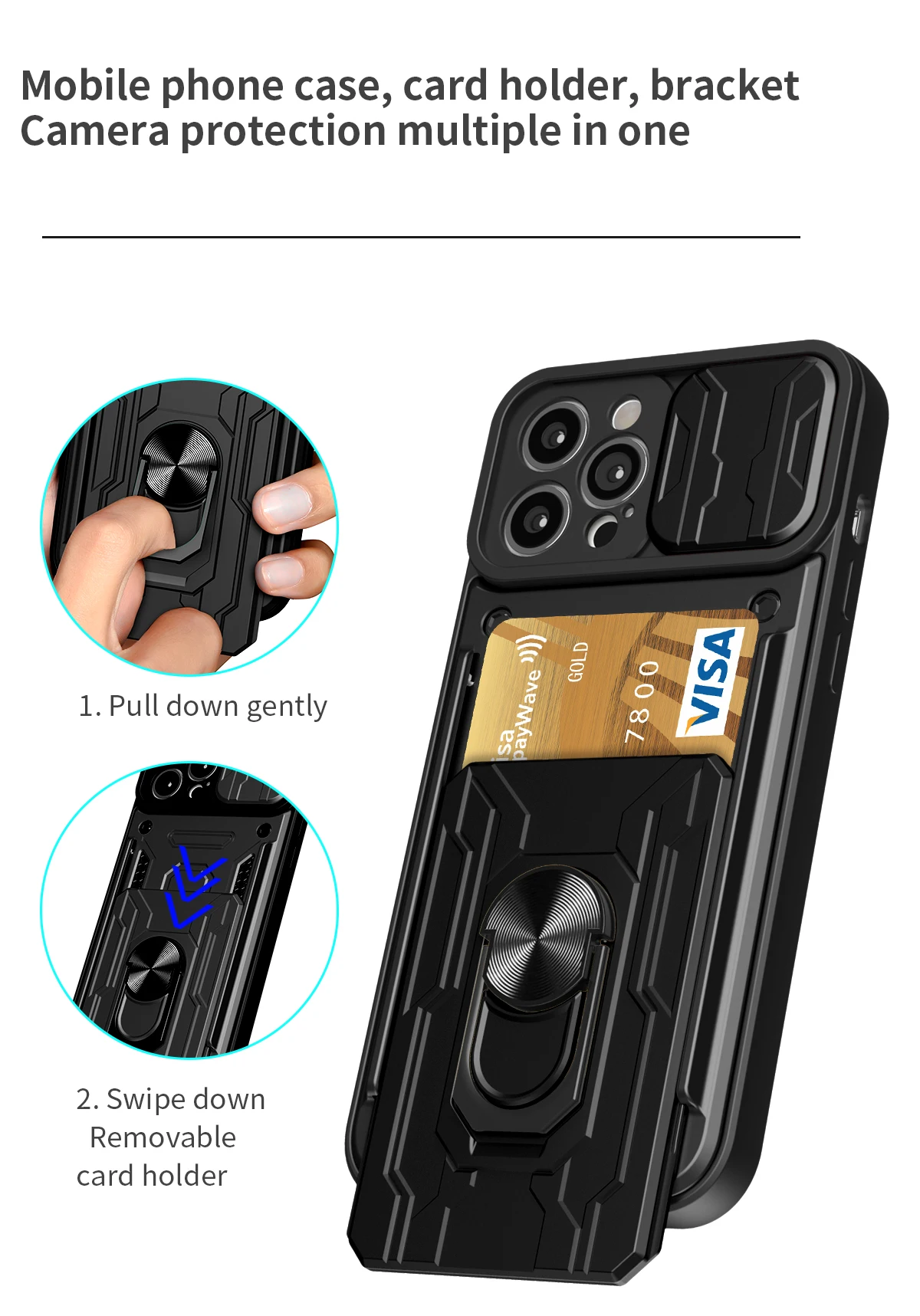 11 Case 14 Pro Max Iphone Plain With Kickstand With Ring Full Coverage Card Pocket Mobile Phone Cases Covers Case Hot Sale
11 Case 14 Pro Max Iphone Plain With Kickstand With Ring Full Coverage Card Pocket Mobile Phone Cases Covers Case Hot Sale