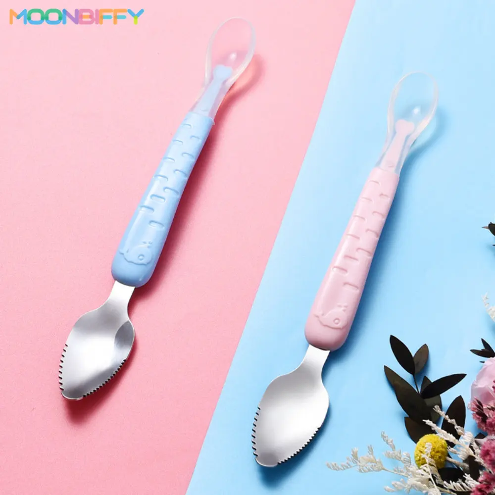Baby Food Scraper Stainless Steel Apple Puree Spoon Multifunctional Double-headed Mud Scraper Fruit Food Supplement Tableware
Baby Food Scraper Stainless Steel Apple Puree Spoon Multifunctional Double-headed Mud Scraper Fruit Food Supplement Tableware