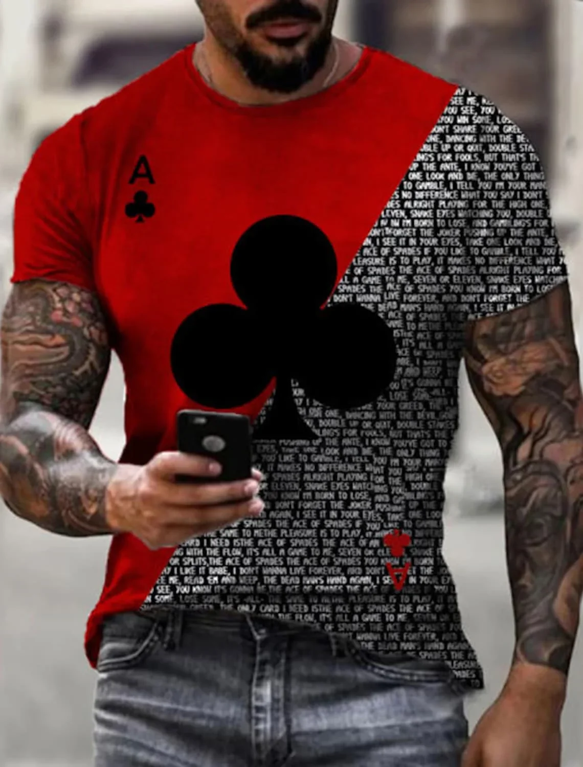 Men's Unisex T shirt Graphic Prints Poker Round Neck 3D Print Plus Size Daily Holiday Short Sleeve Vintage Style Print Clothing
Men's Unisex T shirt Graphic Prints Poker Round Neck 3D Print Plus Size Daily Holiday Short Sleeve Vintage Style Print Clothing