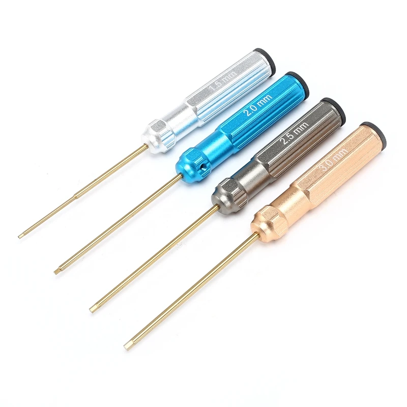 RC Tools 4 Pcs Hex Screw Driver Set Titanium Plating Hardened 1.5 2.0 2.5 3.0Mm Screwdriver For RC Helicopter Car Toys
RC Tools 4 Pcs Hex Screw Driver Set Titanium Plating Hardened 1.5 2.0 2.5 3.0Mm Screwdriver For RC Helicopter Car Toys