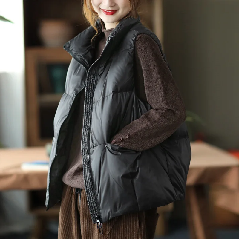 2023 New White Duck Down Jacket for Women Korean Style Autumn and Winter Loose-Fitting Lightweight Thin Down Vest Winter Coat
2023 New White Duck Down Jacket for Women Korean Style Autumn and Winter Loose-Fitting Lightweight Thin Down Vest Winter Coat