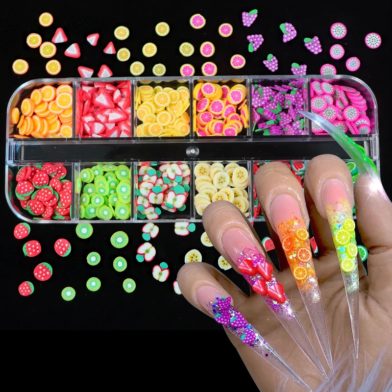 Fruit Polymer Clay Slices Fruit Nail Art Flakes Slime Nail Decals Kawaii Accessories Nails Decoration Professional Nail Supplies
Fruit Polymer Clay Slices Fruit Nail Art Flakes Slime Nail Decals Kawaii Accessories Nails Decoration Professional Nail Supplies