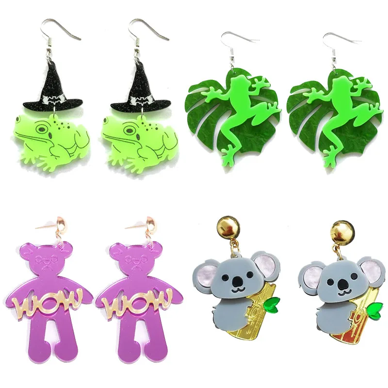 Shiny Acrylic Dinosaur Hanging Earrings Cartoon Cicada Lobster Crab Octopus Frog Bee Parrot Koala Animal Earrings
Shiny Acrylic Dinosaur Hanging Earrings Cartoon Cicada Lobster Crab Octopus Frog Bee Parrot Koala Animal Earrings