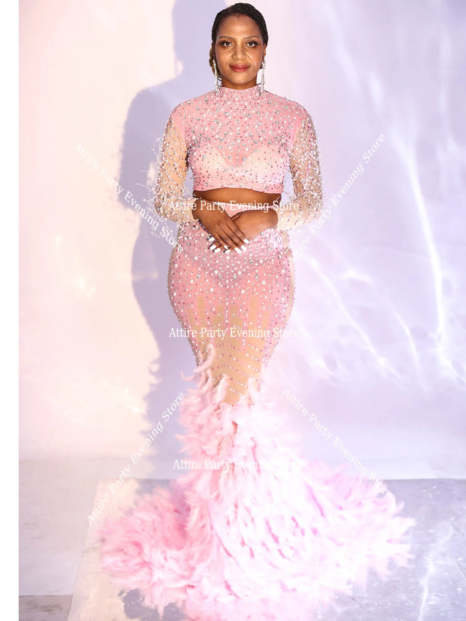 Evening Feather Dress Sequins Drag Queen Chorus Festival Showgirl Costume Birthday Formal Real 2 piece Pearls Women Celebrate
Evening Feather Dress Sequins Drag Queen Chorus Festival Showgirl Costume Birthday Formal Real 2 piece Pearls Women Celebrate