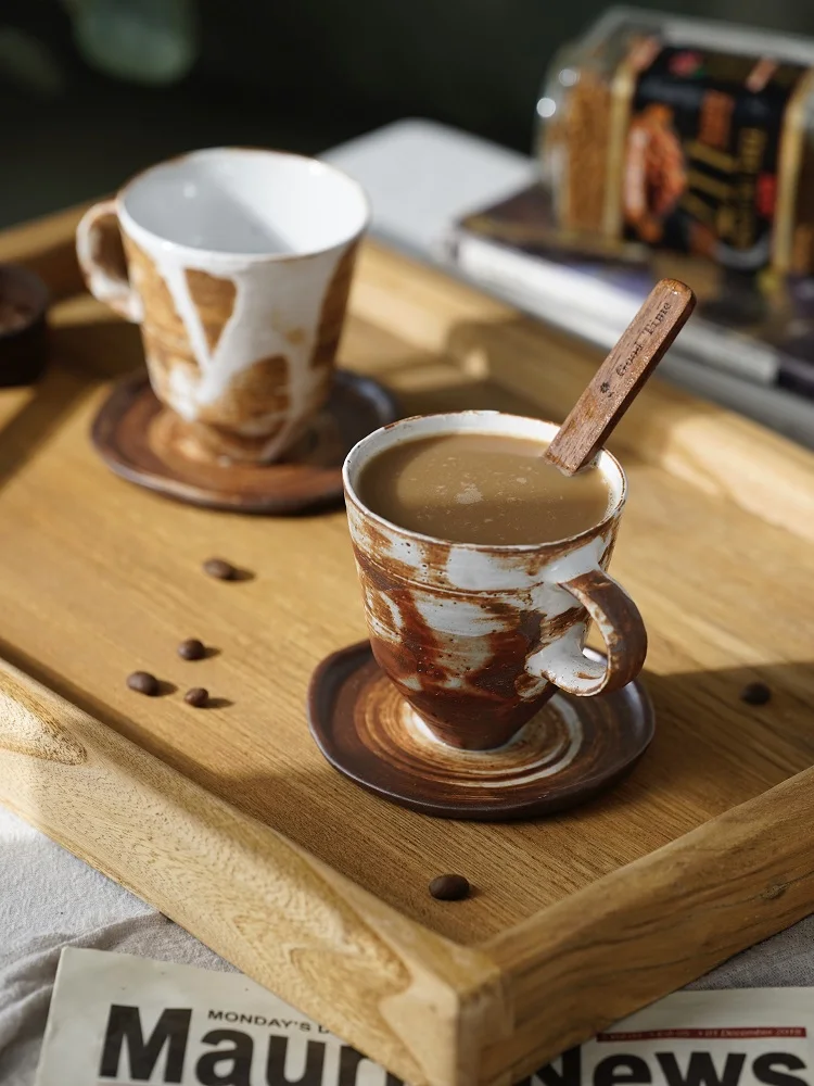 Japanese Handmade Ceramic Mug Plate Set Creative Stoneware Vintage Distress Water Cup
Japanese Handmade Ceramic Mug Plate Set Creative Stoneware Vintage Distress Water Cup