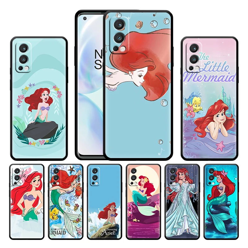 

Anime Little Mermaid Case For OnePlus Nord 2 CE 5G 9 9Pro 8T 7 7ro 6 6T 5T Pro Plus Silicone Soft Black Phone Cover Capa Coque