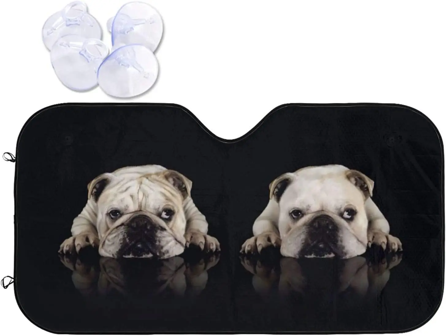 Bull Dog Funny Car Sun Shade Windshield Black Blocks UV Rays Sun Visor Protector Keep Your Vehicle Cool
Bull Dog Funny Car Sun Shade Windshield Black Blocks UV Rays Sun Visor Protector Keep Your Vehicle Cool