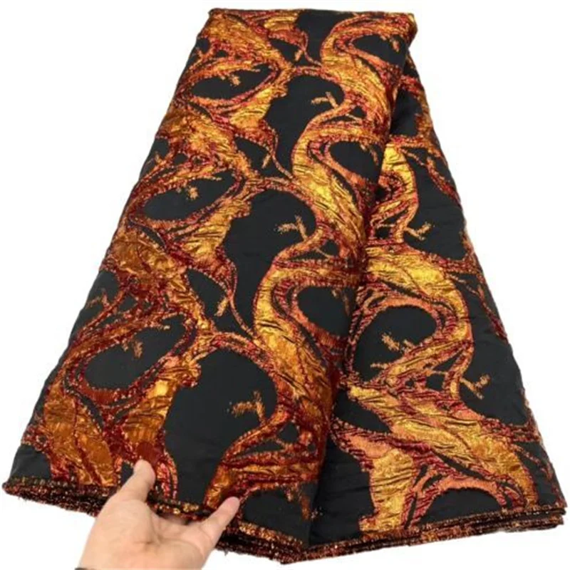 Black/orange Latest French Brocade Lace Fabric High Quality African Lace Fabric Embroidery Jacquard Tissue For Wedding Sew
Black/orange Latest French Brocade Lace Fabric High Quality African Lace Fabric Embroidery Jacquard Tissue For Wedding Sew
