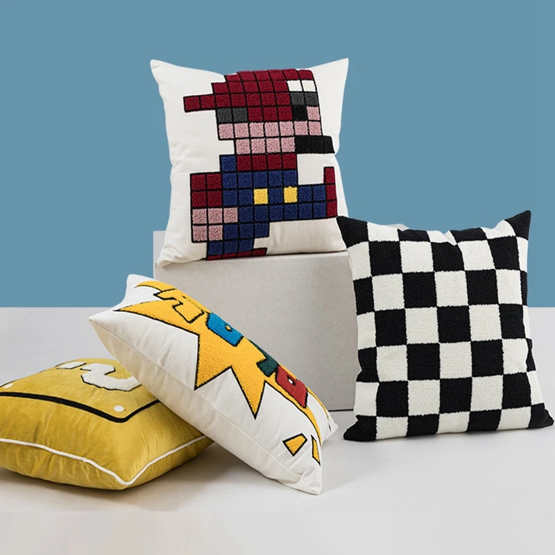 Nordic INS Style Cushion Cover Cartoon Geometric Square Character Decorative Pillows Home Office Sofa Chair Bed Waist Pillowcase
Nordic INS Style Cushion Cover Cartoon Geometric Square Character Decorative Pillows Home Office Sofa Chair Bed Waist Pillowcase