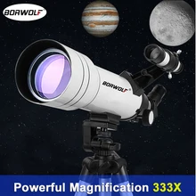 BORWOLF F40070 Professional Astronomical Telescope for Space Monocular 70400 Powerful Binoculars Night Vision for Star Camping