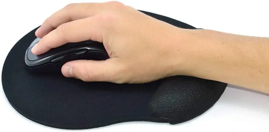 

para Trabalho e Escritório Elegante Mousepad Ergonômico Preto com Base Antiderrapante para Escritório e Trabalho