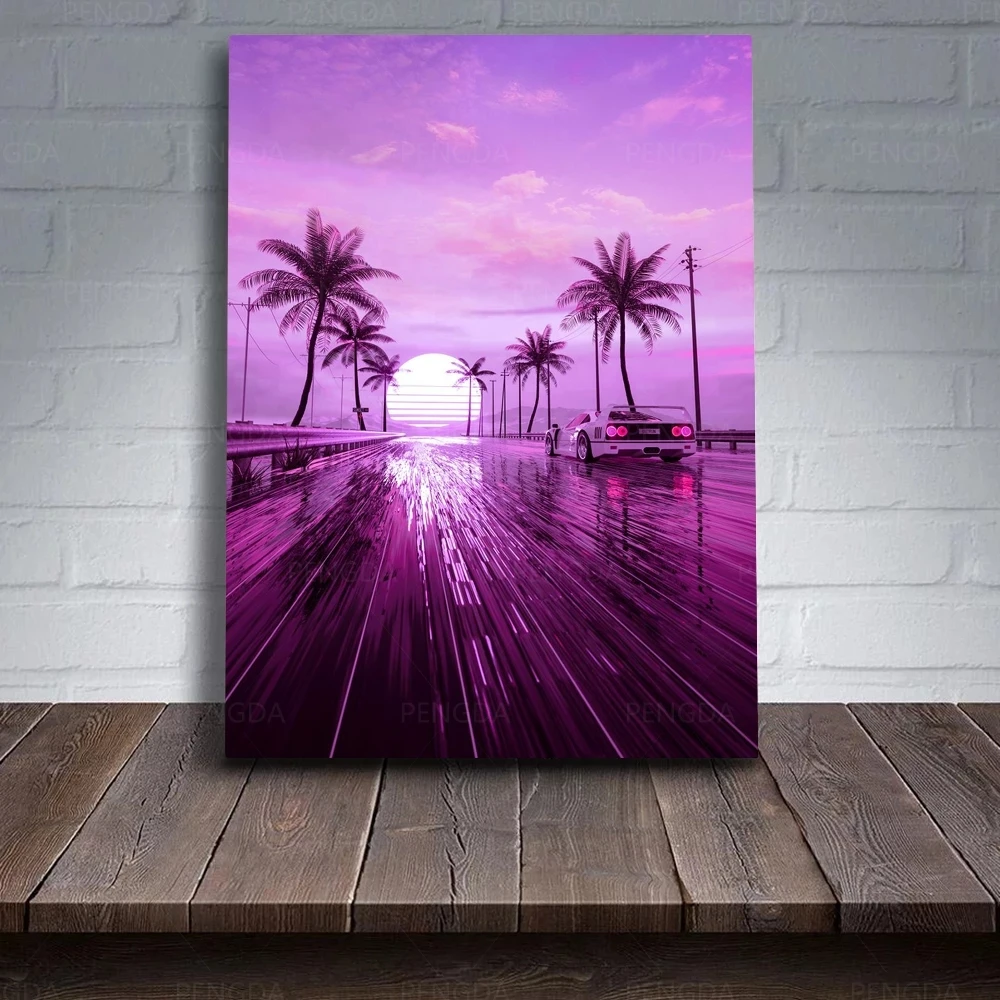 Canvas Printed Tropical Scenery Modern Poster Home Decor Sunset Painting Wall Art Retrowave Picture Living Room Modular No Frame
Canvas Printed Tropical Scenery Modern Poster Home Decor Sunset Painting Wall Art Retrowave Picture Living Room Modular No Frame