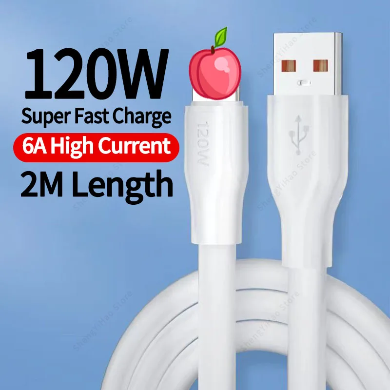 2M 6A Fast Charging USB Cable for iPhone 14 13 12 11 Pro Max 8 7 XR XS Phone Charger Cord Wird for iPad Extra Thick Data Line
2M 6A Fast Charging USB Cable for iPhone 14 13 12 11 Pro Max 8 7 XR XS Phone Charger Cord Wird for iPad Extra Thick Data Line