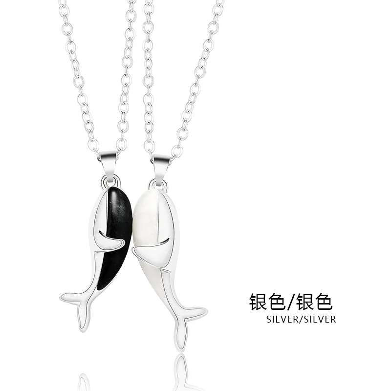 Whales embrace magnets to attract couples to splice necklaces 2-piece set Animal Pendant Valentine's Day special
Whales embrace magnets to attract couples to splice necklaces 2-piece set Animal Pendant Valentine's Day special