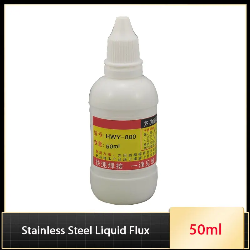 50ml Welding Fluxes Stainless Steel Flux Soldering Paste Liquid Nickel Copper Iron Quick Welding Fluxes Soldering Water Glue
50ml Welding Fluxes Stainless Steel Flux Soldering Paste Liquid Nickel Copper Iron Quick Welding Fluxes Soldering Water Glue