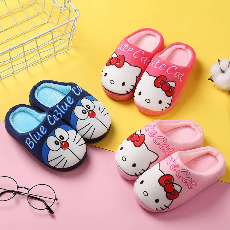 Kawaii Sanrio Hello Kitty Doraemon Children Cartoon Cotton Slippers Non-Slip Soft Sole Warm Half-Inclusive Home Kids Slipper
Kawaii Sanrio Hello Kitty Doraemon Children Cartoon Cotton Slippers Non-Slip Soft Sole Warm Half-Inclusive Home Kids Slipper