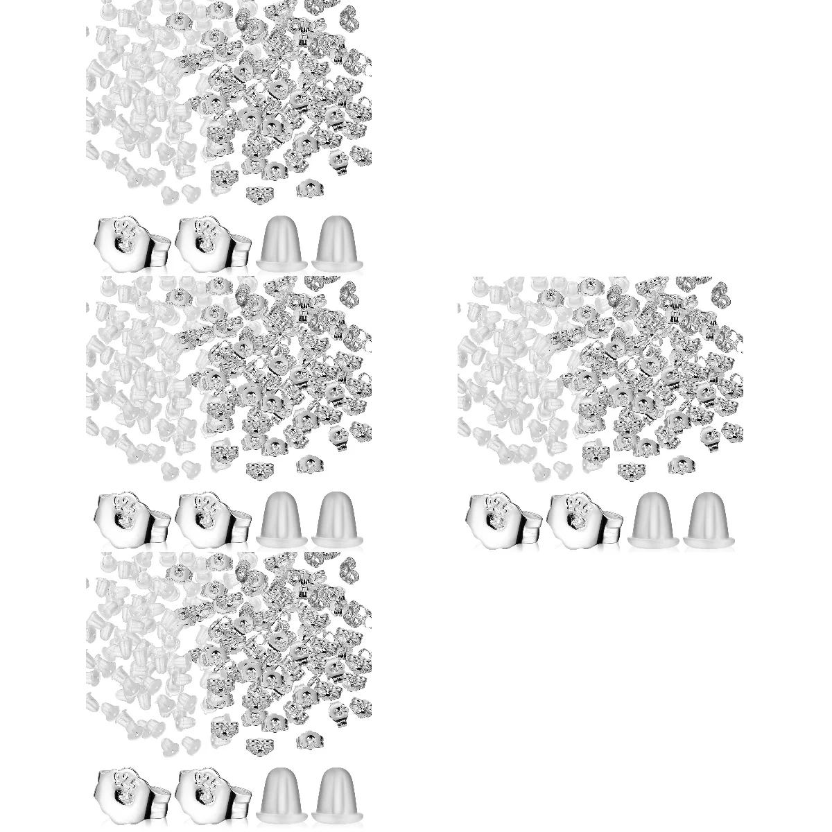 800 Pcs Earring Backstops Safety Clasps Clear Earrings Screw Stud Stoppers Secure Plugs Lifters Silver Backing Plastic
800 Pcs Earring Backstops Safety Clasps Clear Earrings Screw Stud Stoppers Secure Plugs Lifters Silver Backing Plastic