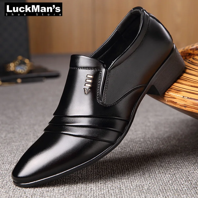 LuckMan Mens Dress Shoes PU Leather Fashion Men Business Dress Loafers Pointy Black Shoes Oxford Breathable Formal Wedding Shoes
LuckMan Mens Dress Shoes PU Leather Fashion Men Business Dress Loafers Pointy Black Shoes Oxford Breathable Formal Wedding Shoes