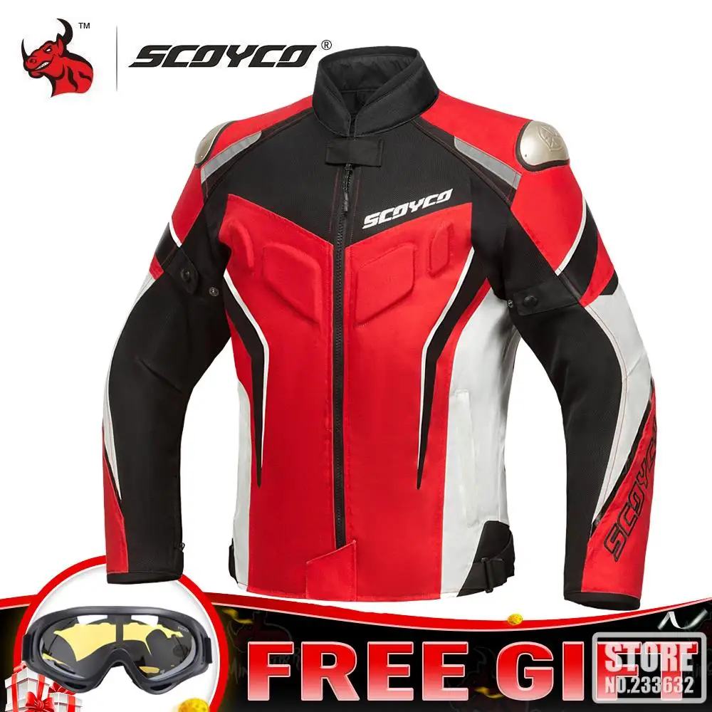 

Новинка SCOYCO! Мужская мотоциклетная куртка Sumemr, дышащая Байкерская гоночная куртка для верховой езды, сертифицированные CE защитные мотоцикл...