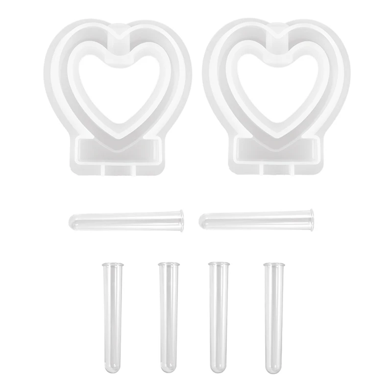 2 Pcs Heart-Shaped Vase Resin Mold with Test Tubes,Resin Mold for Plant Propagation Station,Resin Casting Mold
2 Pcs Heart-Shaped Vase Resin Mold with Test Tubes,Resin Mold for Plant Propagation Station,Resin Casting Mold