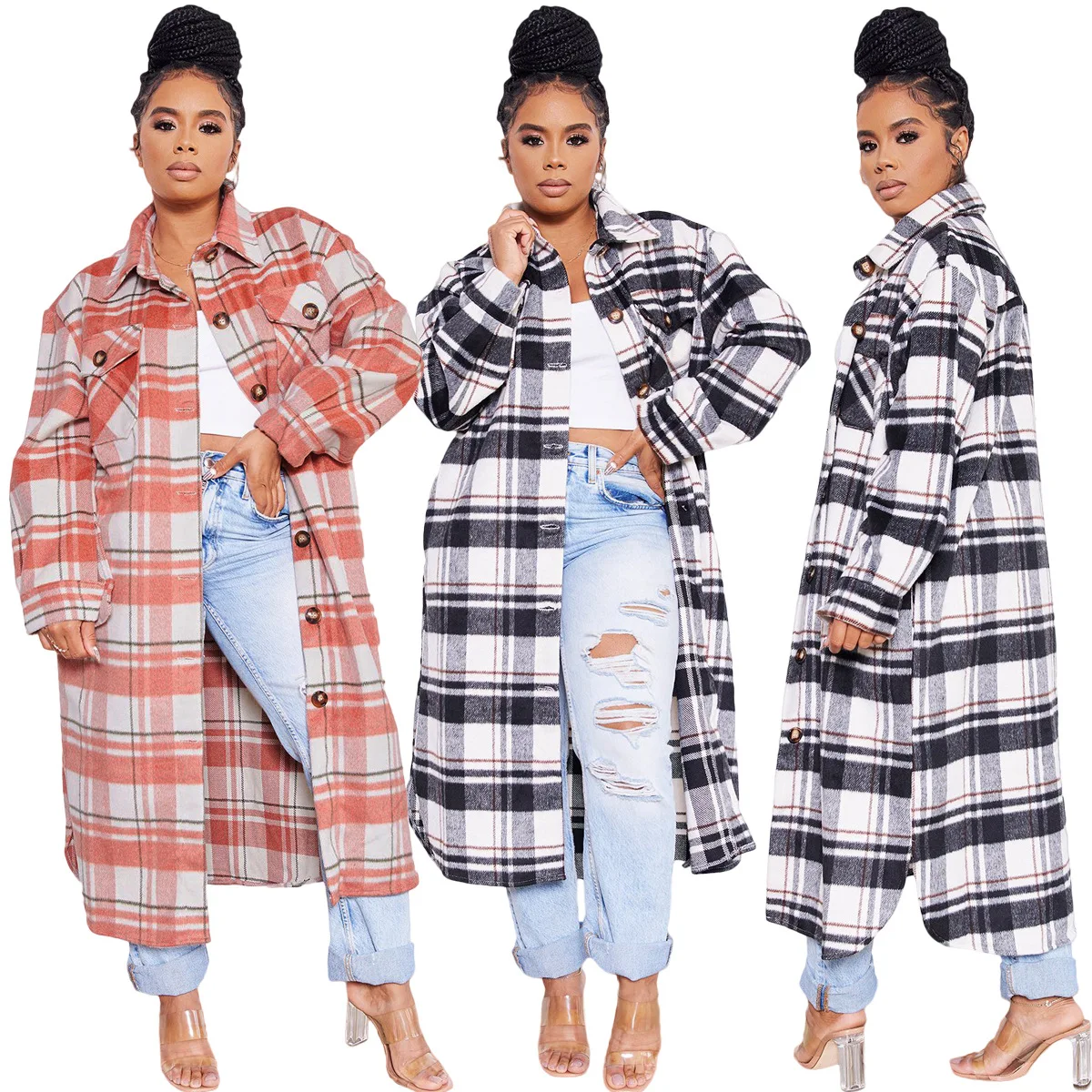 27A8847 Spring Winter Women Casual Fashion Classic Check Single-Breasted Long Wool Coat Hot
27A8847 Spring Winter Women Casual Fashion Classic Check Single-Breasted Long Wool Coat Hot
