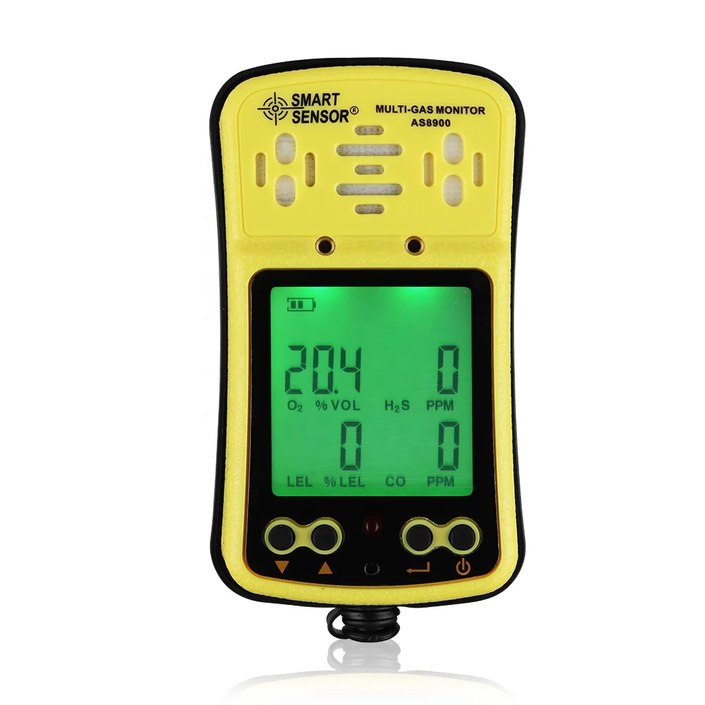 AS8900 4 in 1 portable Gas analyzer O2 H2S CO Combustible Gas/LEL Multi Gas Detector
AS8900 4 in 1 portable Gas analyzer O2 H2S CO Combustible Gas/LEL Multi Gas Detector