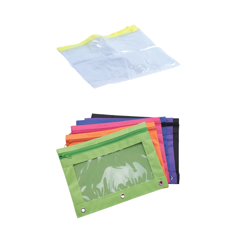 5 Pcs Clear Pen A4 File Paper Zipper Closure Bags With 6 Pcs Ring Binder Pouch Pencil Bag
5 Pcs Clear Pen A4 File Paper Zipper Closure Bags With 6 Pcs Ring Binder Pouch Pencil Bag