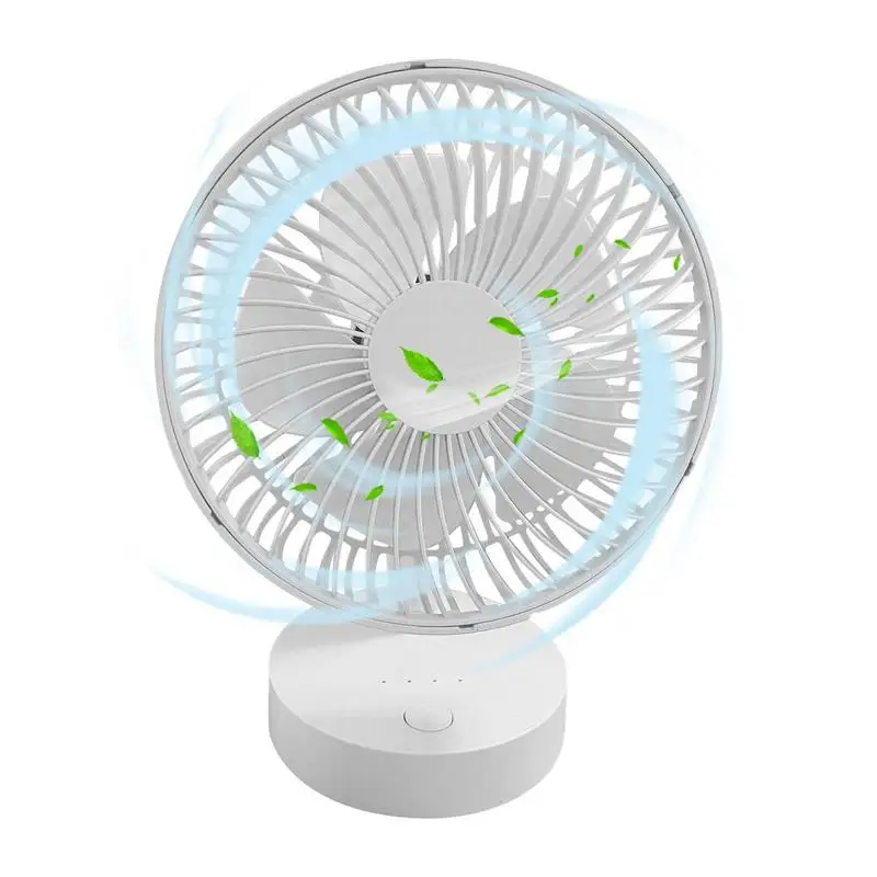 

USB Fan For Car Table Fans For Bedroom Quiet Car Camping Fan Strong Airflow Rechargeable Desk Fan Battery Powered 4 Speeds