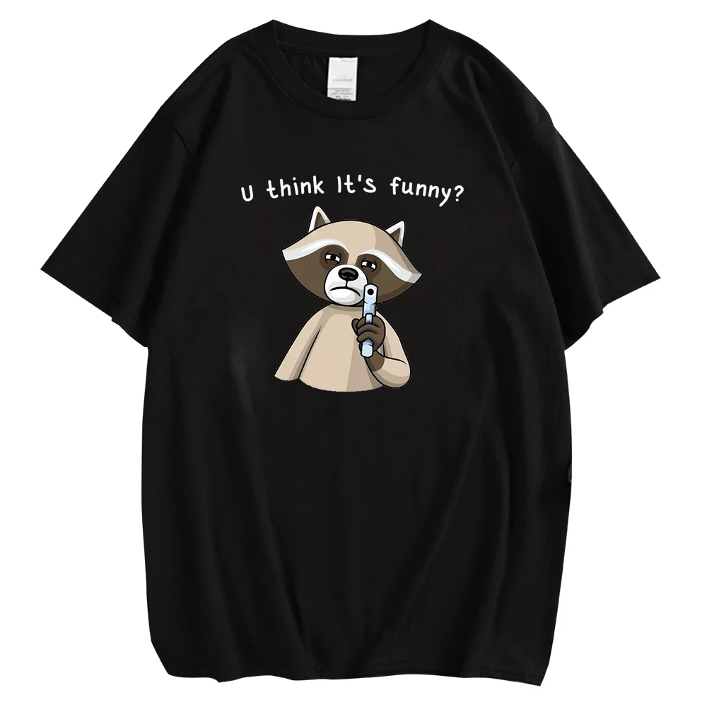 CLOOCL Fashion Raccoonl T-shirts U Think It's Funny Chest Print Tees Black Cotton Hip Hop Tops Graphic T Shirts Men Clothing
CLOOCL Fashion Raccoonl T-shirts U Think It's Funny Chest Print Tees Black Cotton Hip Hop Tops Graphic T Shirts Men Clothing