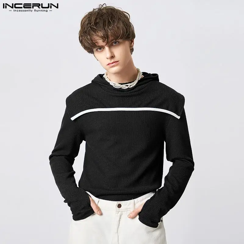 Handsome Well Fitting Tops INCERUN New Mens Striped Patchwork Hoodies Casual Fashion Male Long-sleeved Hooded Sweater S-5XL 2023
Handsome Well Fitting Tops INCERUN New Mens Striped Patchwork Hoodies Casual Fashion Male Long-sleeved Hooded Sweater S-5XL 2023