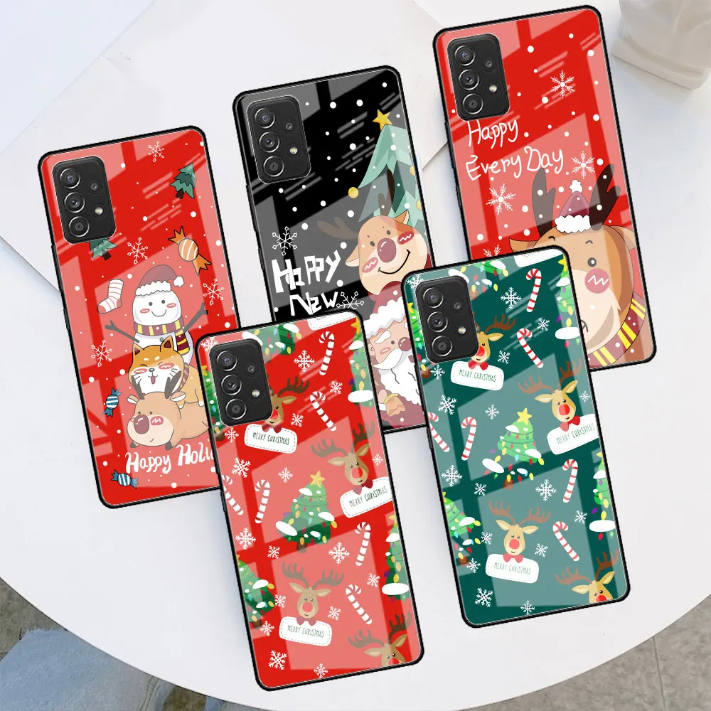 Glass Case For Samsung Galaxy A52 A71 A50 A51 A70 A21s A31 A72 A10 A12 A30 A22 5G Phone Cover Snow Merry Christmas
Glass Case For Samsung Galaxy A52 A71 A50 A51 A70 A21s A31 A72 A10 A12 A30 A22 5G Phone Cover Snow Merry Christmas