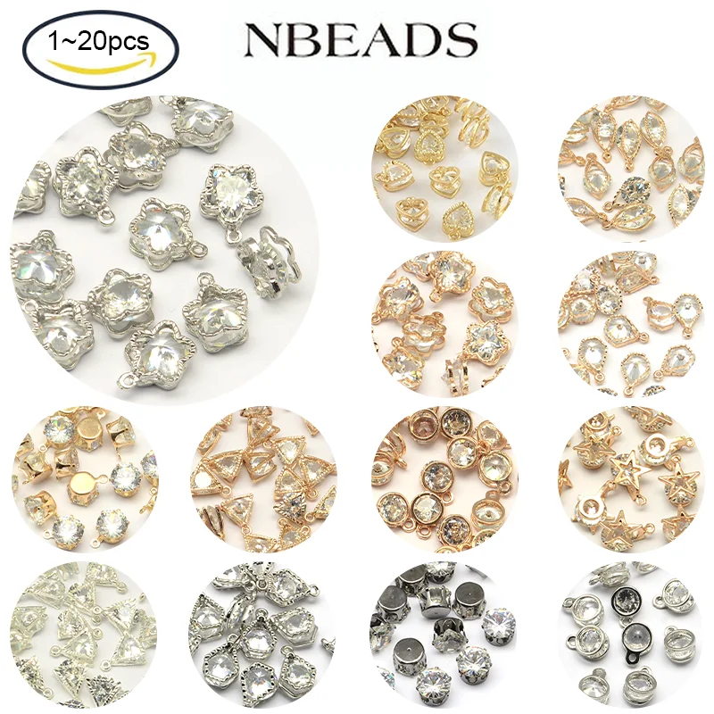 1-20PC Cubic Zirconia Alloy Charms Rhinestone Pendants Crystal Pendant Charms for Bracelet Necklace Earring Jewelry Making
1-20PC Cubic Zirconia Alloy Charms Rhinestone Pendants Crystal Pendant Charms for Bracelet Necklace Earring Jewelry Making