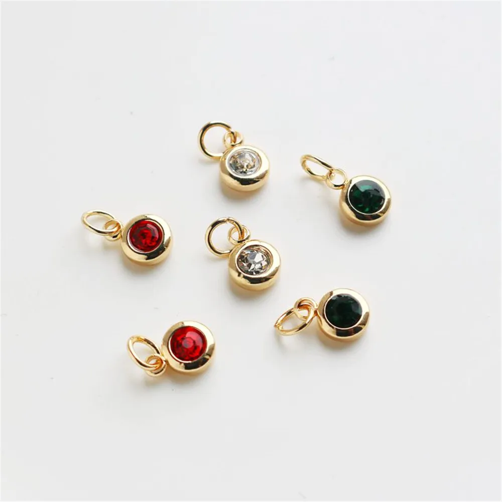 14K gold wrapped color preserving cut Zircon Pendant 6mm link pendant bracelet necklace accessories manual DIY jewelry
14K gold wrapped color preserving cut Zircon Pendant 6mm link pendant bracelet necklace accessories manual DIY jewelry