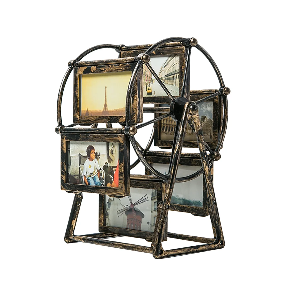 Tabletop Family Photo Frame Vintage Ferris Wheel Rotatable Windmill Picture Frame Photo Frames Show for Home Wedding Decoration
Tabletop Family Photo Frame Vintage Ferris Wheel Rotatable Windmill Picture Frame Photo Frames Show for Home Wedding Decoration