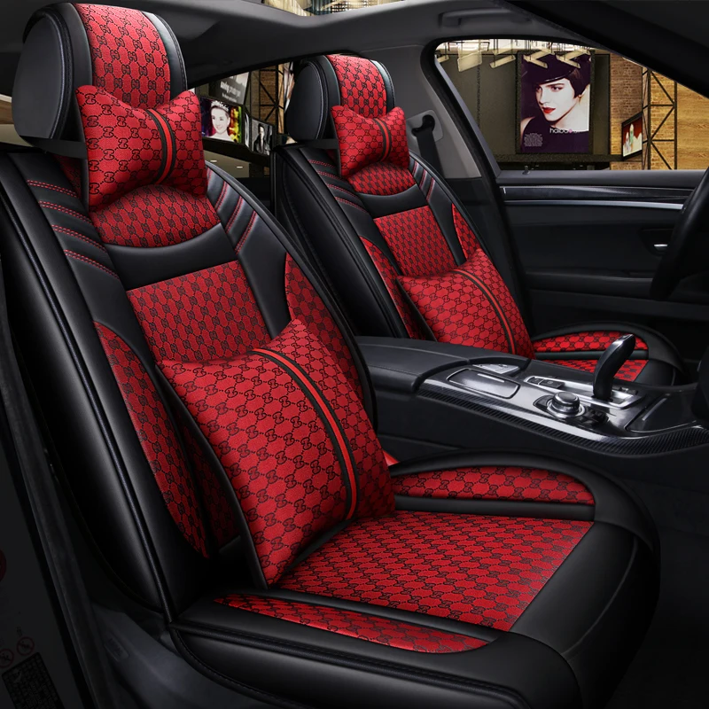 

YOTONWAN Leather Car Seat Cover for Toyota All Models c-hr rav4 corolla toyota land cruiser wish yaris car accessories